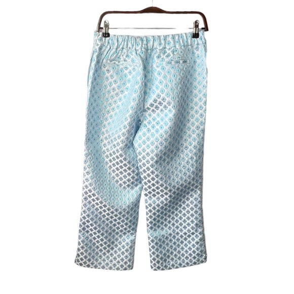 Hill House The Winston Pant Snowflake Blue Metallic Brocade Pant | MEDIUM NWT - Picture 5 of 11
